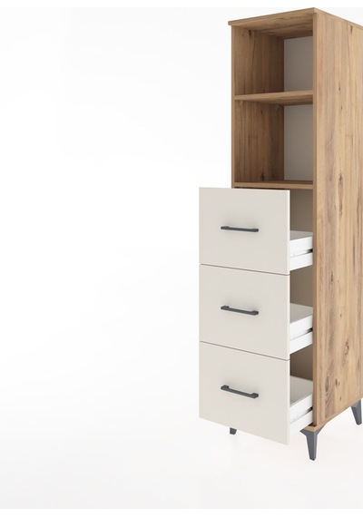 Hyperion Dolap 2 Raflı 3 Çekmeceli 44x44x182 Çam-aytaşı Çam