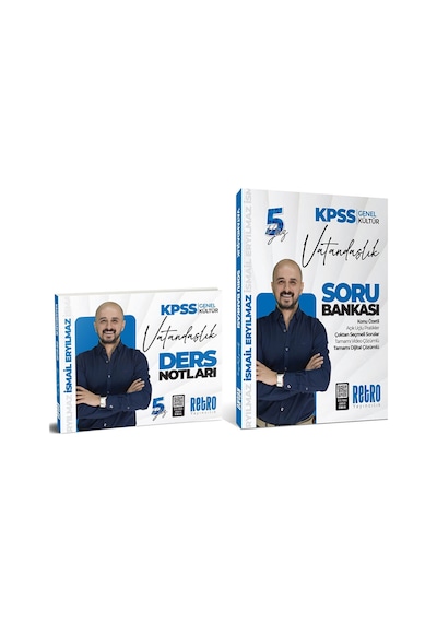 2026 Kpss Genel Kültür Vatandaşlık Soru Bankası + Ders Notu 2 Li Set Retro Yayınları