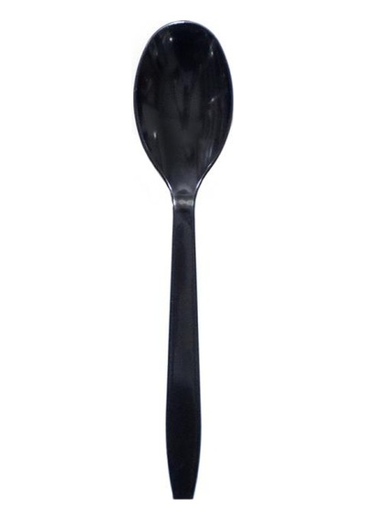 Lüks Kaşık Siyah 17,5 Cm - 100 Adet