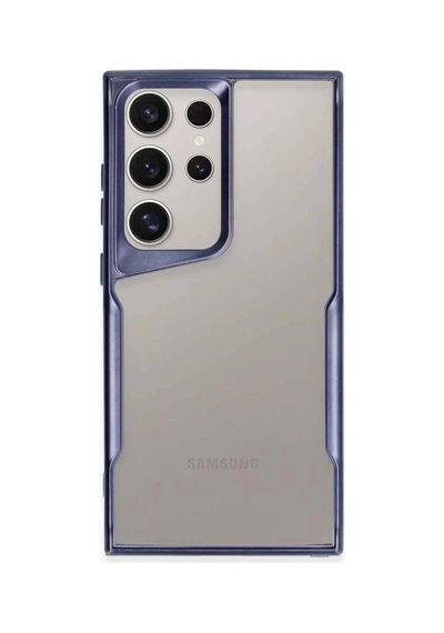 Samsung Uyumlu Galaxy S24 Ultra Kılıf Boyi Silikon Kapak - Lacivert