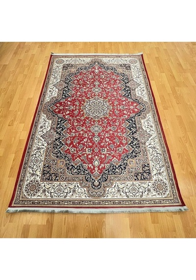 Tebriz Esintili Bitkisel Motifli 160 X 230 Dijital Baskı Halı Bordo