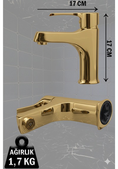 590-1 Lavabo Bataryası Lüks Ağır Tip Sabit Banyo Lavabo Musluğu Siyah Beyaz Gold Krom Gold