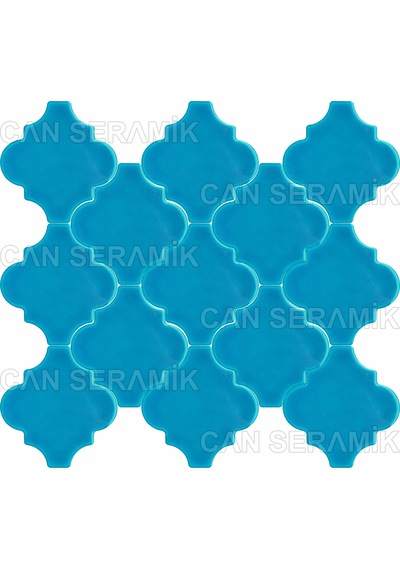 Can Seramik - 12x12 Cm. Arabesk Desenli Çini Karo N11.128