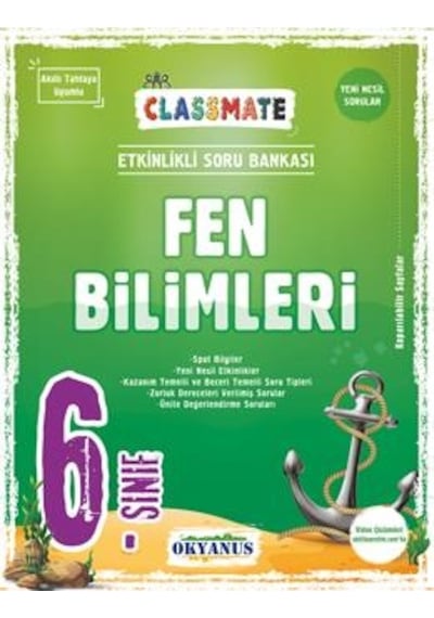 6. Sınıf Classmate Fen Bilimleri Soru Bankası