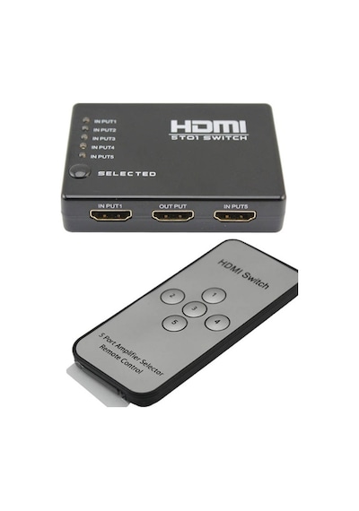 Kumandalı 3 Port 1080P Hdmi Switch Hdtv Ps3 Dvd