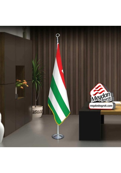 Abhazya Cumhuriyeti Bayrak -ofis -makam-toplantı Odaları -direkli -saçaklı Makam Bayrağı 1