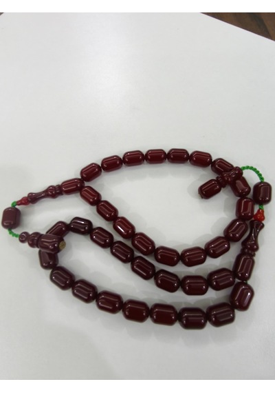 Zeyzun Usta Bilek Boy Efe Maskot Sıkma Kehribar Tespih 16x1 Mm Ka
