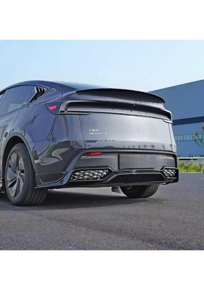 Tesla Model Y Juniper Premium İçin Uyumlu Arka Ek Bodykit Seti İthal Piano Black
