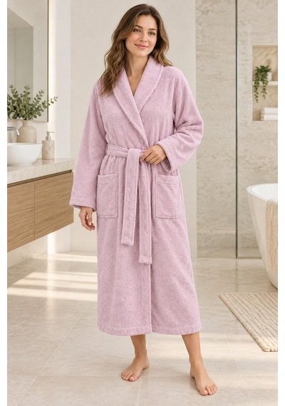 Özdilek Kadın/erkek Unisex Pamuklu Bornoz Xl - Pudra