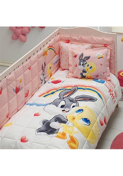 Taç Lisanslı Tweety And Bugs Baby Bebek Uyku Seti