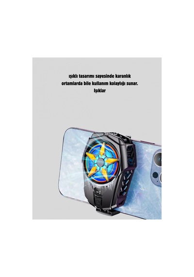 Şarj Edilebilir Telefon Soğutucu Fan Taşınabilir, Sessiz Ve Güçlü Oyun Soğutucusu Çok Renkli