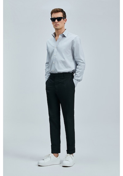 Lufian Danıel Erkek Basic Gömlek Regular Fit Gri Gri 111010633100150 Gri