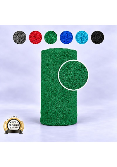 Hortumtech Kıvırcık Paspas Kir Tutucu Pvc Kapı Önü İç Dış Mekan Eko 12 Mm - Yeşil 120 X 220 Cm