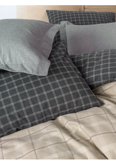 Cotton Box Warm Flanel Tek Kişilik Nevresim Takımı Siiras Gri