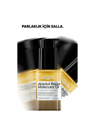 Absolut Repair Molecular Çift Fazlı Profesyonel Saç Bakım Yağı 30 Ml