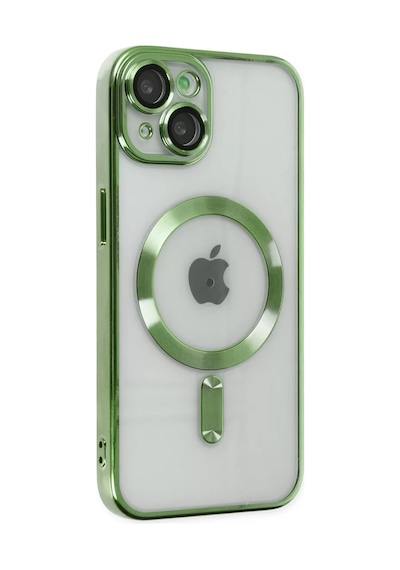 Newface Apple iPhone Uyumlu 14 Kılıf Kross Magneticsafe Kapak - Koyu Yeşil Diğer