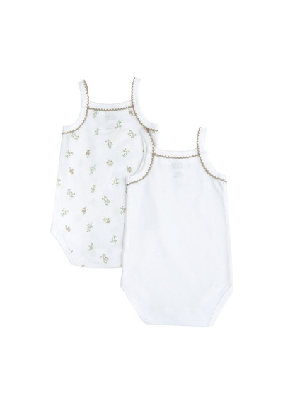 Chicco Kız Bebek 2li Askılı Body Set 09101482000000 000033 Beyaz
