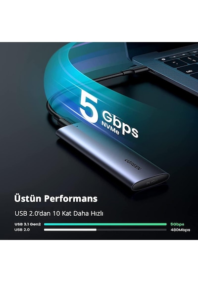 Ugreen M.2 Sata Ngff Ssd Usb 3.1 5Gbps Type-C Gen1 B-Key M+B Key