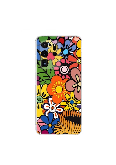 Samsung Galaxy S20 Ultra İle Uyumlu Retro Color 2 Kamera Korumalı Şeffaf Kılıf Şeffaf