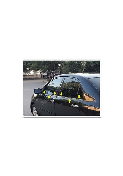 Toyota Corolla Uyumlu Sedan Cam Çıtası 2002-2006 4 Parça Paslanmaz Çelik