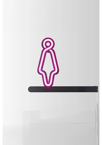 Wc Kadın Neon Tabela