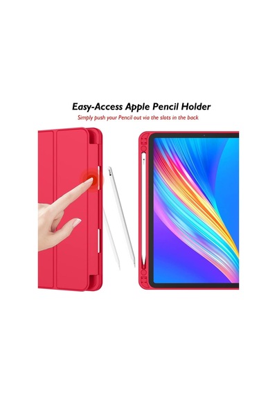 Apple Uyumlu iPad, Pro 12.9 3. Nesil Kılıf Kalem Bölmeli Smart Case A1876