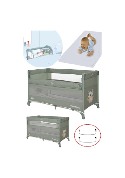 Lorelli Up And Down 60x120 Bebek Anne Yanı Oyun Parkı Yatak Beşik Yatak Hediye