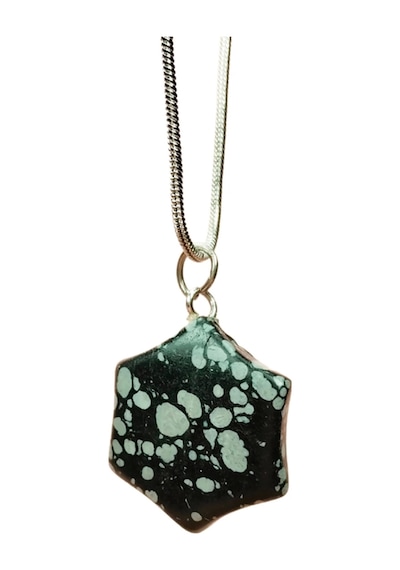 Obsidyen Doğal Taşı Zincirli El Yapımı Kolye Uç: 2 Cm Zincir: 20 Cm Kutulu Çok renkli