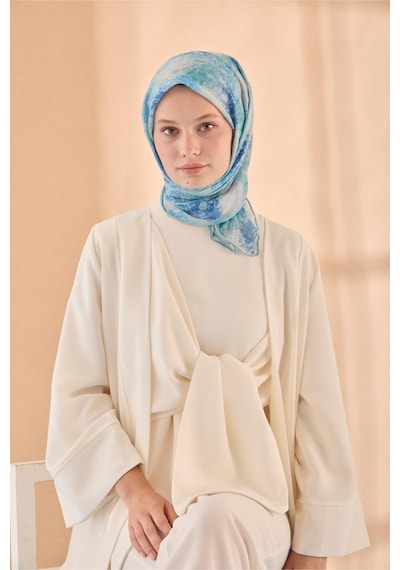 Silk Home Soft Eşarp 73095-19 Turkuaz, Mavi, Taş