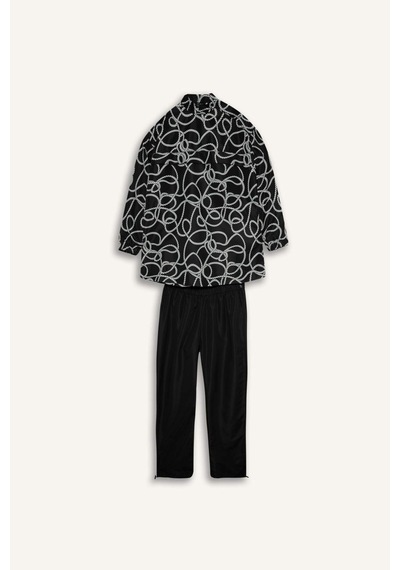 Defacto Regular Fıt Baskılı 3lü Burkini Mayo G8874ax26smbk27 Siyah-bk27