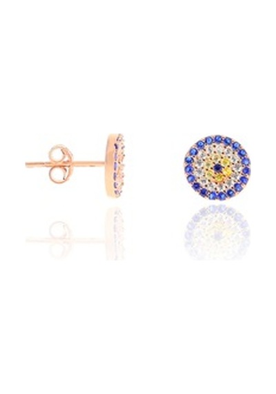 Nazar Boncuğu Tasarım Zirkon Taşlı Roslu Dörtlü Set (S) (505611368)