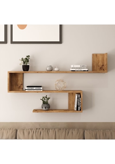 Wall R10 Modern Duvar Rafı Kitaplık Atlantik Çam Wal10-a Atlantik Çam