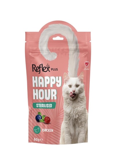 Reflex Happy Hour Sterilised Chicken Kısırlaştırılmış Kediler İçin Tavuklu Ödül Maması 60 Gr