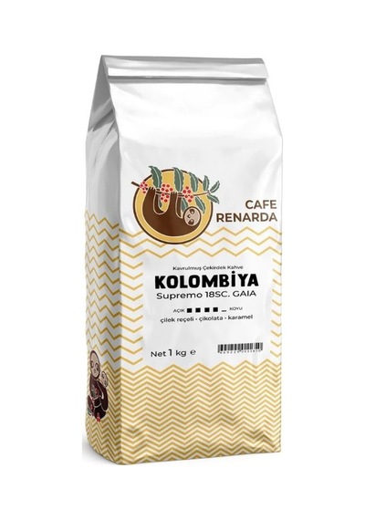 Café Renarda Kolombiya Supremo Kavrulmuş Çekirdek Kahve 1 KG