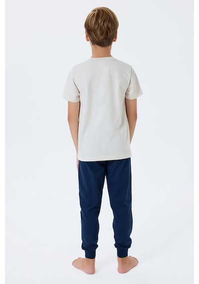 U.S. Polo Assn. Erkek Çocuk Kısa Kollu Pijama Takım Beyaz-2312 Beyaz