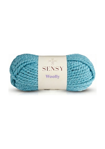 Sensy Premium Woolly El Örgü Ipi Atkı Bere Şapka Ip Panço Ipi Hırka Ipliği Bebek Mavisi