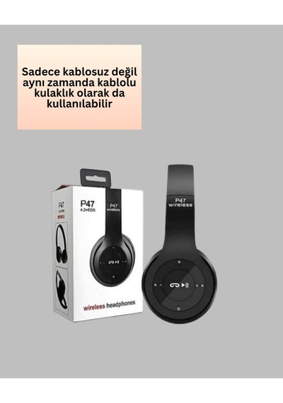 Mikrofonlu Kablosuz Kulaklık Uzun Pil Ömrü Ve Stereo Ses Performansı -