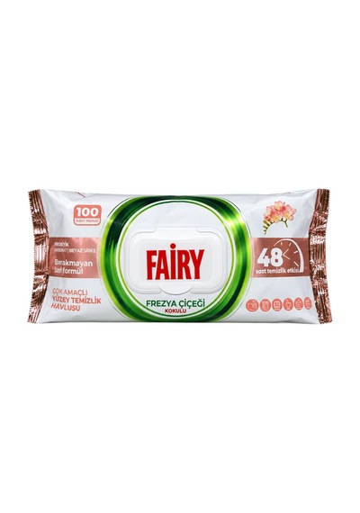 Fairy Yüzey Temizlik Havlusu Frezya Çiçeği Kokulu 100'lü 12'li Paket 12'li Set