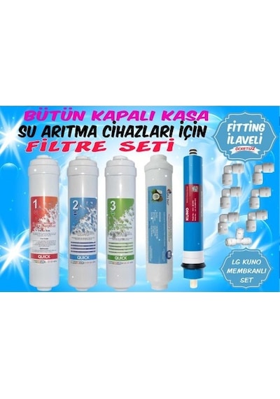 Sulook Kapalı Kasa Su Arıtma Cihazları Için Filtre Seti