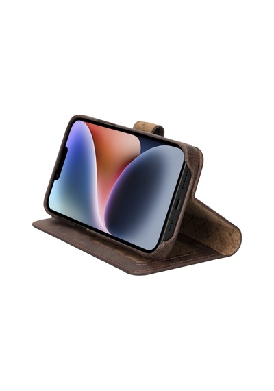 Bouletta Apple Uyumlu iPhone 14 Deri Kılıf Mw36 Tn03