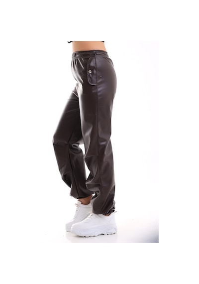 Winmoda34 Kadın Paçası Ayarlanabilir Cebi Kapaklı Yüksek Bel Deri Pantolon Acıkahve Winmoda34 Kadın Paçası Ayarlanabilir Cebi Kapaklı Yüksek Bel Deri Pantolon Acıkahve