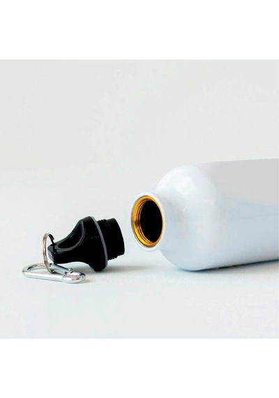 Çocuklar İçin Plaj Deniz Figür Baskılı Kancalı Gümüş Metal Suluk-600ml