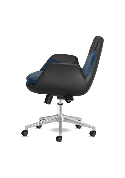 Tr Storm Ofis Sandalyesi Krom Ayaklı Ergonomik Çalışma Koltuğu Dayanıklı Kumaş Lacivert Genel