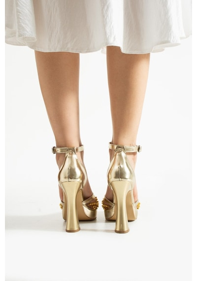 Dabab Shoes Pearly Gold Kadın Platformlu 11cm Topuklu İncili Bilekten Bantlı Abiye Gelin Düğün Ayakkabısı Altın Dabab Shoes Pearly Gold Kadın Platformlu 11cm Topuklu İncili Bilekten Bantlı Abiye Gelin Düğün Ayakkabısı Altın
