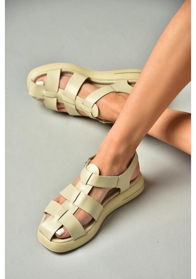 Fox Shoes S518106009 Bej Kadın Sandalet Bej