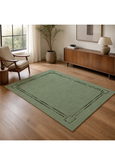 Kartela Halı Seno Halı Kaymaz Taban Makinede Yıkanabilir Halı Adaçayı Yeşili - 200 X 300 Cm