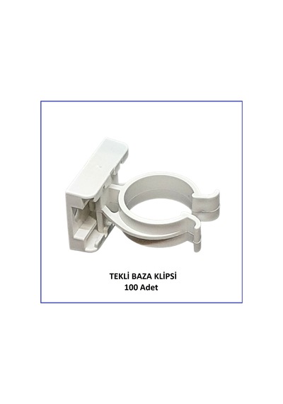 Baza Klipsi Tekli 100 Adet Beyaz