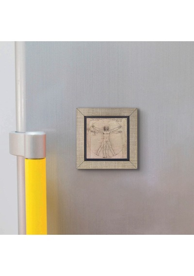 Vitruvius Adamı Leonardo Da Vinci, 1492 Baskılı Mdf Magnet 7x7 420