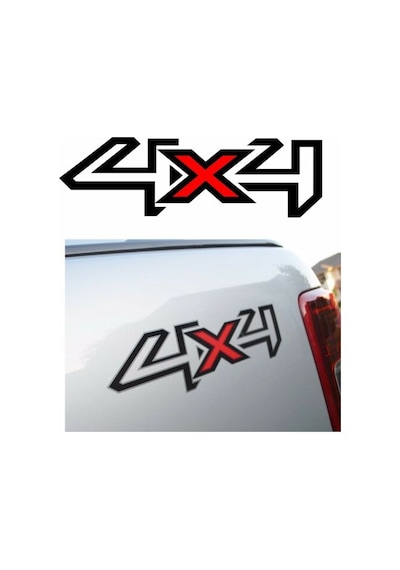 4x4 Sticker Off road Yapıştırma ufak boy 18cm 2 Adet