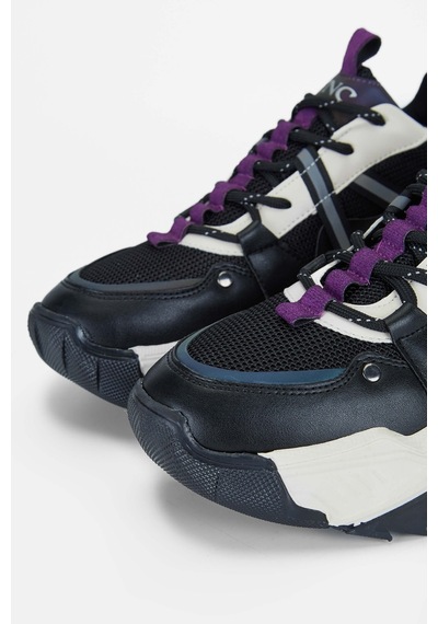 Tamer Tanca Kadın Vegan Siyah Sneakers & Spor Ayakkabı 936 65160 Bn Ayk Sk23/24 Sıyah Kmbn Siyah